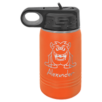 12 OZ Laser Engraved Water Bottle - Grizzly Designs