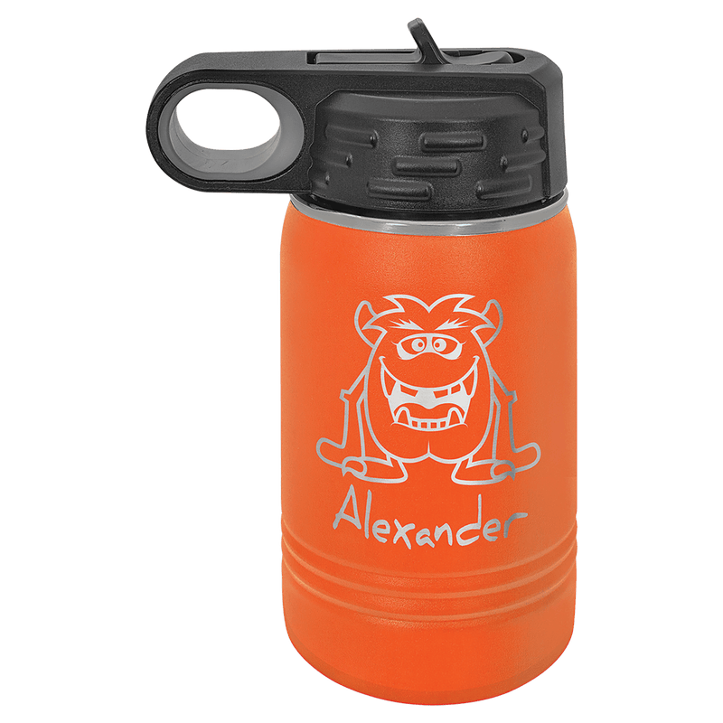 12 OZ Laser Engraved Water Bottle - Grizzly Designs