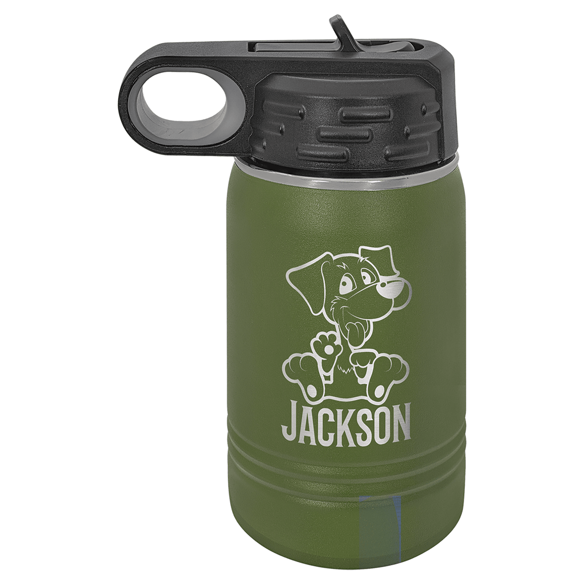 12 OZ Laser Engraved Water Bottle - Grizzly Designs