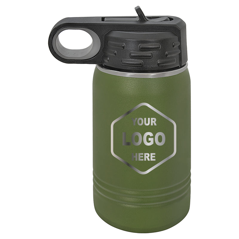 12 OZ Laser Engraved Water Bottle - Grizzly Designs