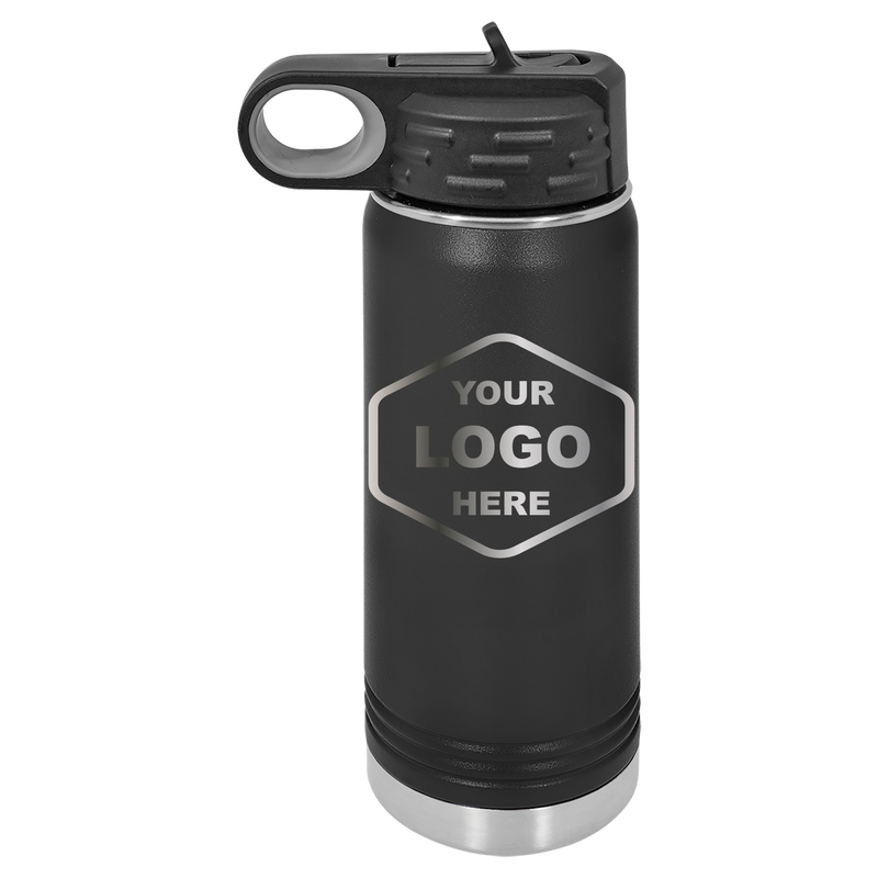 20 OZ Laser Engraved Water Bottle - Grizzly Designs
