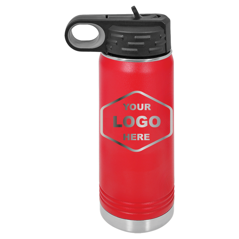 20 OZ Laser Engraved Water Bottle - Grizzly Designs