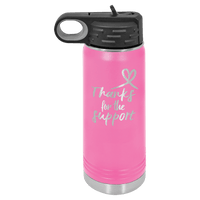 20 OZ Laser Engraved Water Bottle - Grizzly Designs