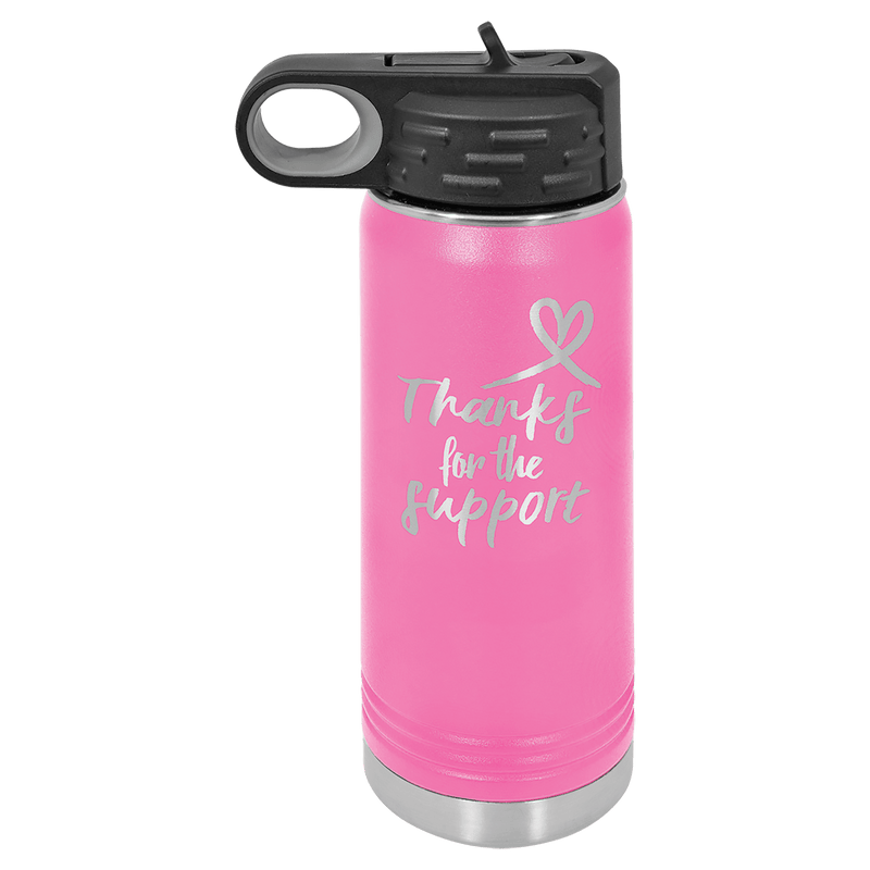 20 OZ Laser Engraved Water Bottle - Grizzly Designs