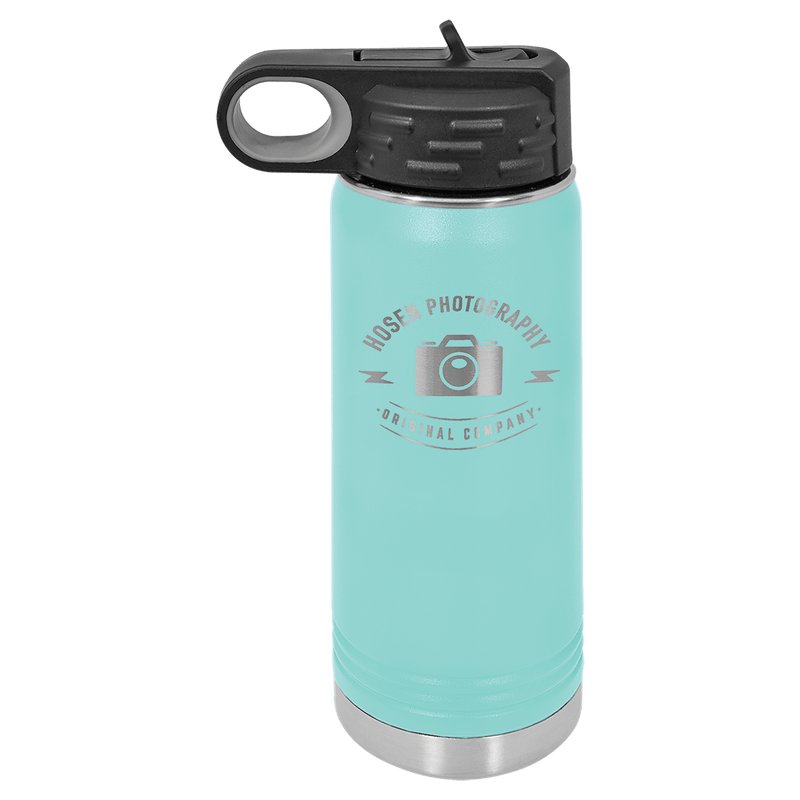 20 OZ Laser Engraved Water Bottle - Grizzly Designs