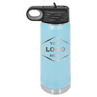 20 OZ Laser Engraved Water Bottle - Grizzly Designs