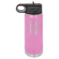 20 OZ Laser Engraved Water Bottle - Grizzly Designs