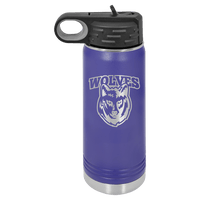 20 OZ Laser Engraved Water Bottle - Grizzly Designs