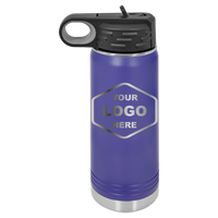 20 OZ Laser Engraved Water Bottle - Grizzly Designs