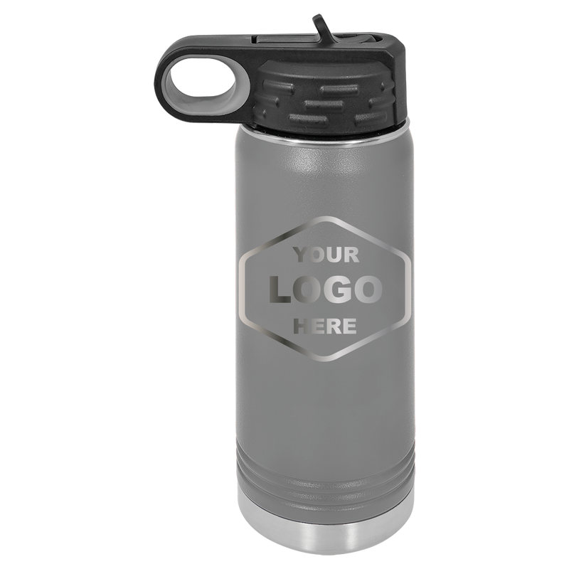 20 OZ Laser Engraved Water Bottle - Grizzly Designs