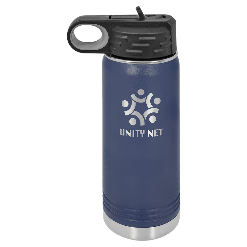 20 OZ Laser Engraved Water Bottle - Grizzly Designs