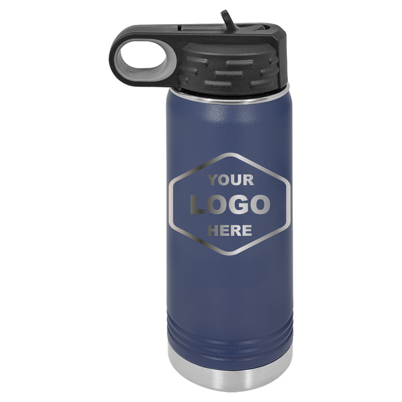 20 OZ Laser Engraved Water Bottle - Grizzly Designs