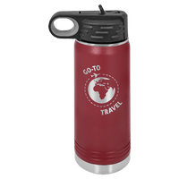 20 OZ Laser Engraved Water Bottle - Grizzly Designs