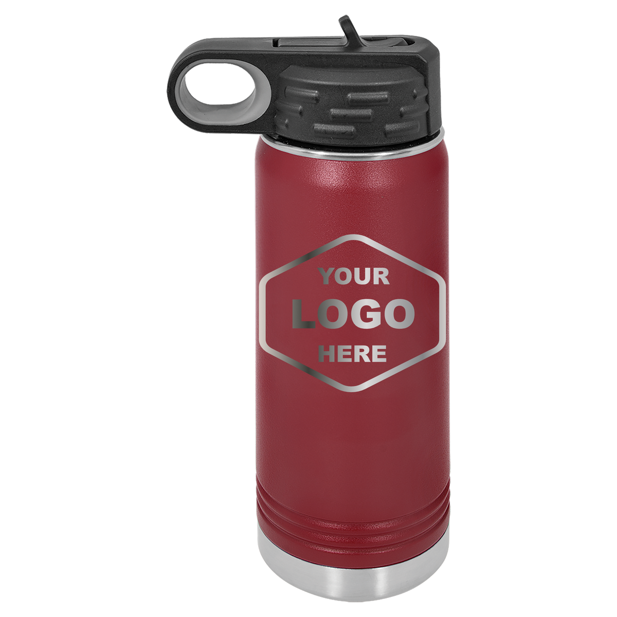 20 OZ Laser Engraved Water Bottle - Grizzly Designs