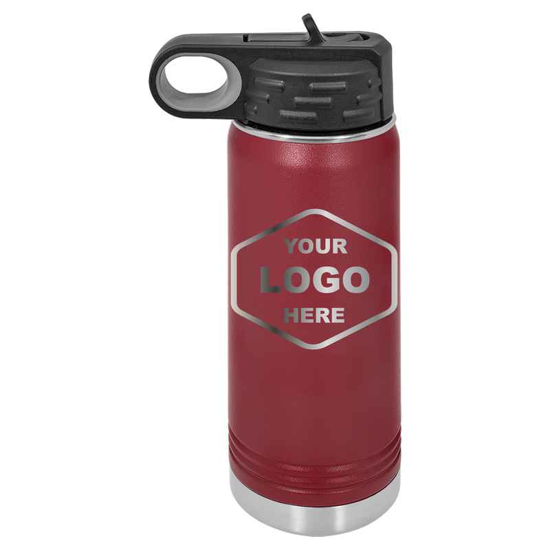 20 OZ Laser Engraved Water Bottle - Grizzly Designs