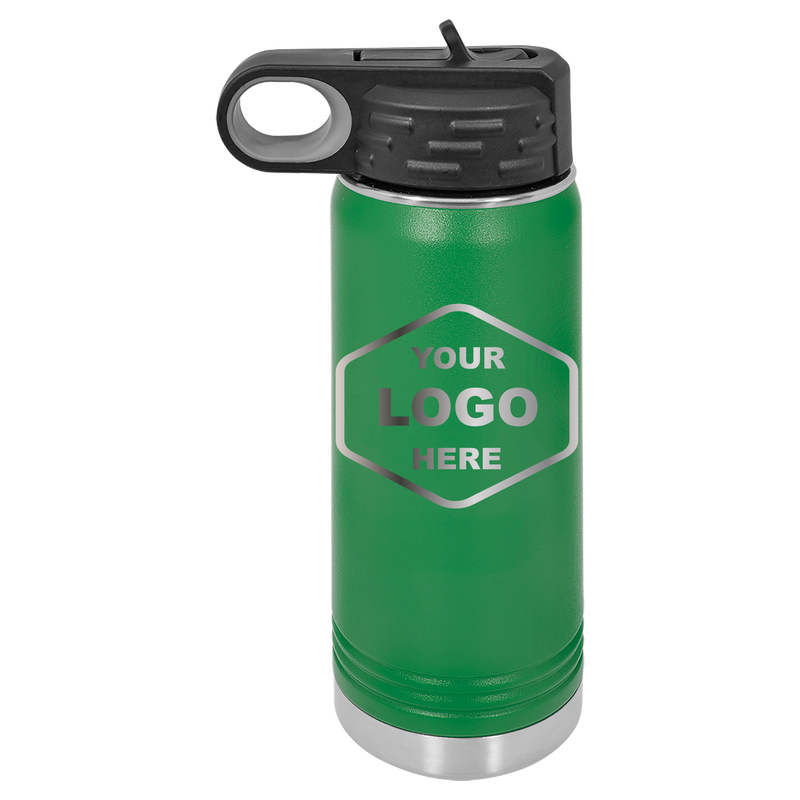 20 OZ Laser Engraved Water Bottle - Grizzly Designs