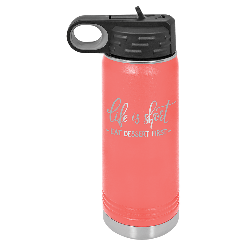 20 OZ Laser Engraved Water Bottle - Grizzly Designs