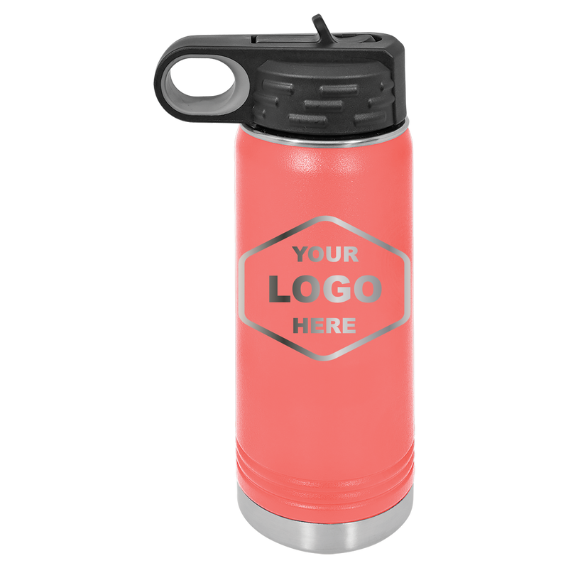 20 OZ Laser Engraved Water Bottle - Grizzly Designs