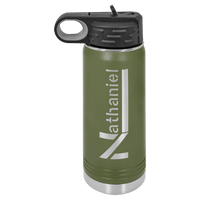 20 OZ Laser Engraved Water Bottle - Grizzly Designs