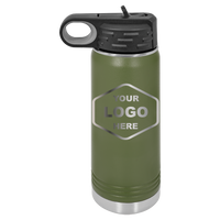 20 OZ Laser Engraved Water Bottle - Grizzly Designs