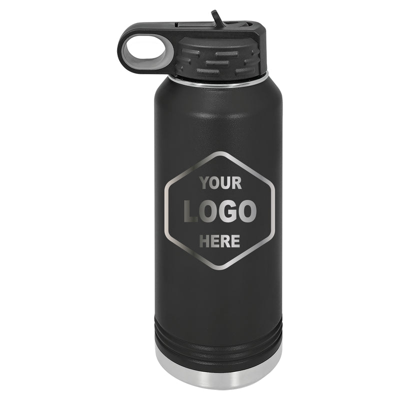 40 OZ Laser Engraved Water Bottle - Grizzly Designs