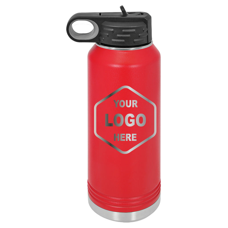 40 OZ Laser Engraved Water Bottle - Grizzly Designs