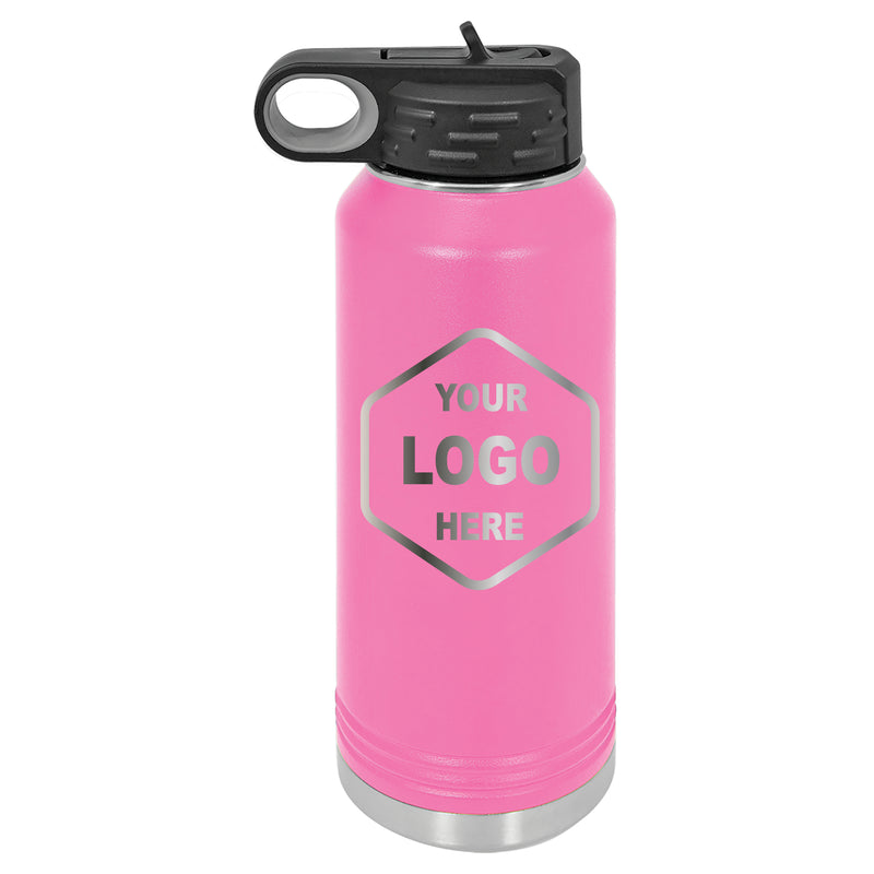 40 OZ Laser Engraved Water Bottle - Grizzly Designs