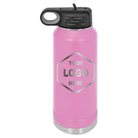 40 OZ Laser Engraved Water Bottle - Grizzly Designs