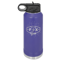 32 OZ Laser Engraved Water Bottle - Grizzly Designs