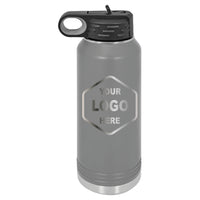 40 OZ Laser Engraved Water Bottle - Grizzly Designs