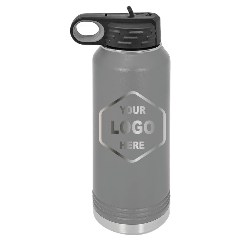 40 OZ Laser Engraved Water Bottle - Grizzly Designs