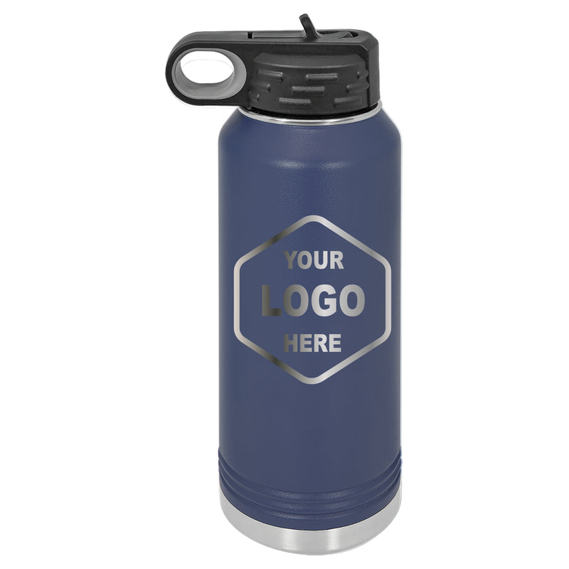 40 OZ Laser Engraved Water Bottle - Grizzly Designs