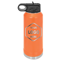 40 OZ Laser Engraved Water Bottle - Grizzly Designs
