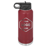40 OZ Laser Engraved Water Bottle - Grizzly Designs