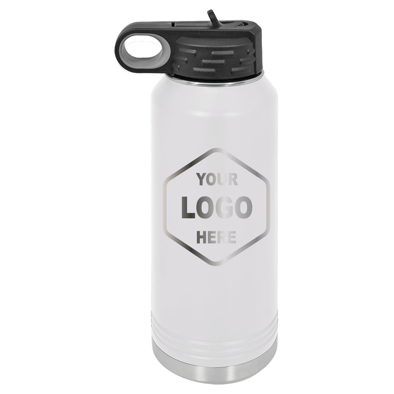 40 OZ Laser Engraved Water Bottle - Grizzly Designs