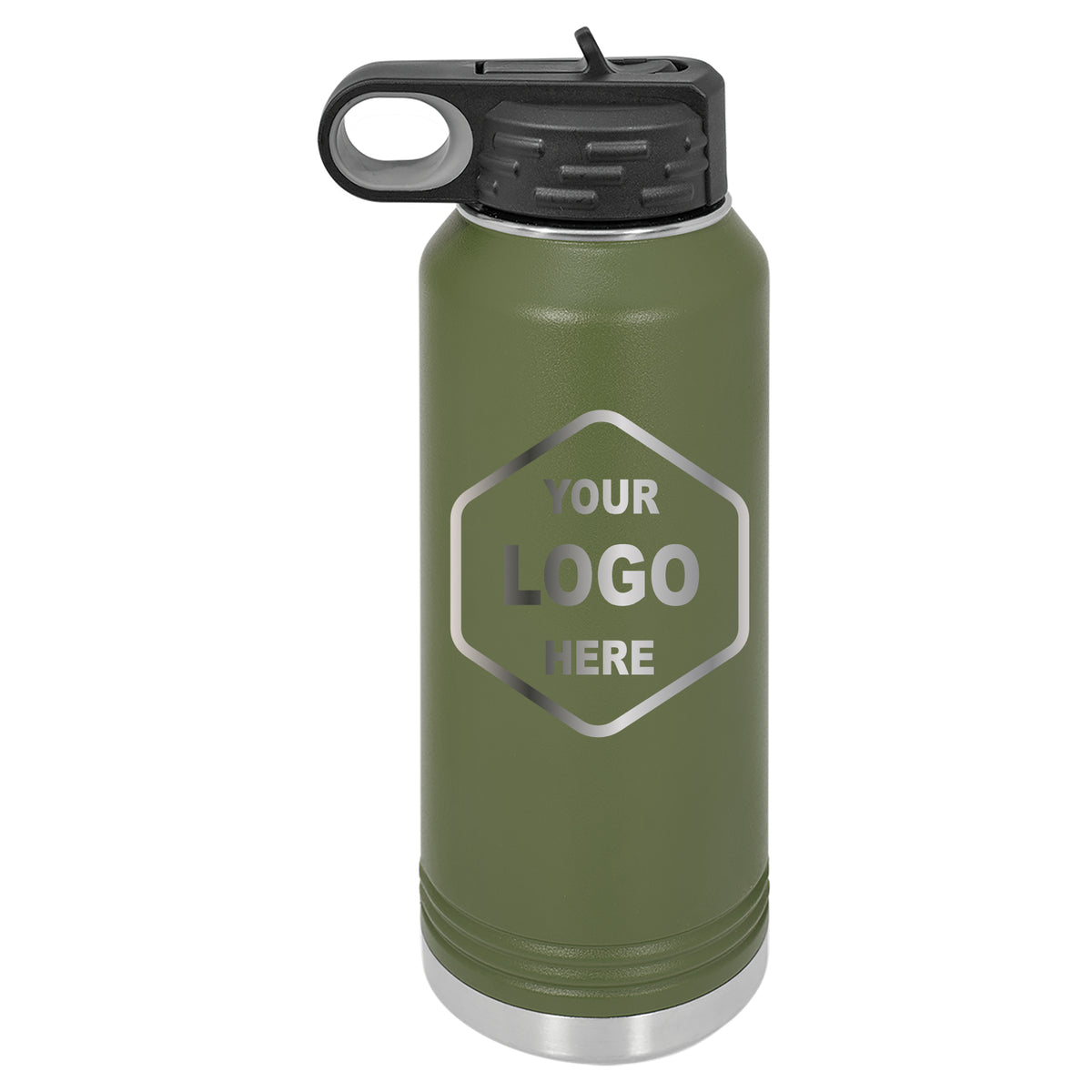 40 OZ Laser Engraved Water Bottle - Grizzly Designs