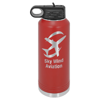 40 OZ Laser Engraved Water Bottle - Grizzly Designs