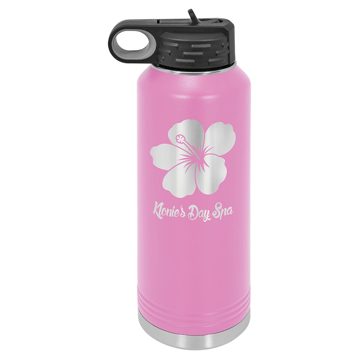 40 OZ Laser Engraved Water Bottle - Grizzly Designs