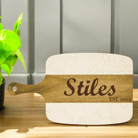 Marble and Acacia Serving Board Set with Tools - Grizzly Designs